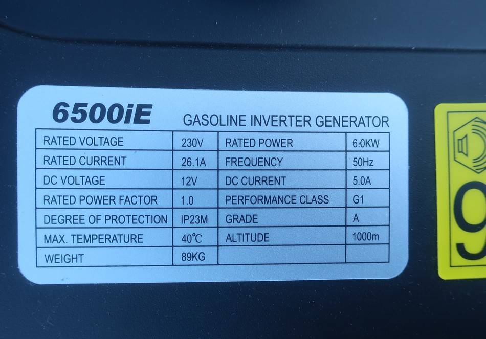 Elektroģenerators GSMOON XYG6500IE 6.5KVA Petrol Inverter Generator: foto 10