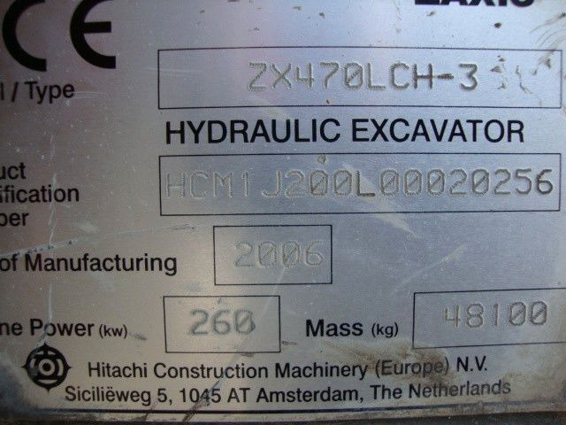 Kāpurķēžu ekskavators Hitachi ZX470LCH-3: foto 10