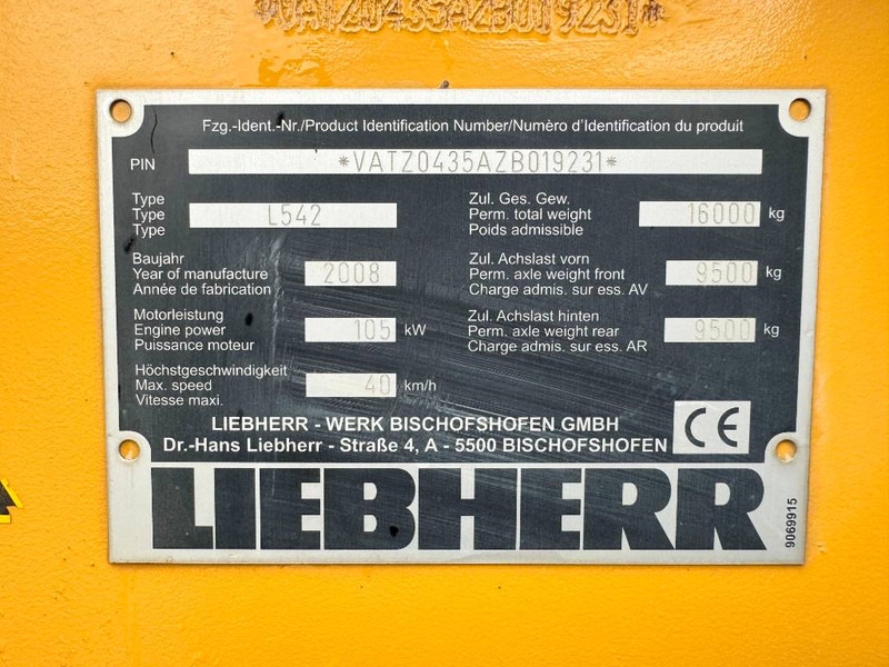 Riteņu iekrāvējs Liebherr L542 - German Machine / CE + EPA: foto 18
