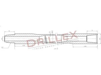 Horizontālās urbšanas mašīna Vermeer D33x44,D36x50 FS1 4,5m Drill pipes, żerdzie: foto 1