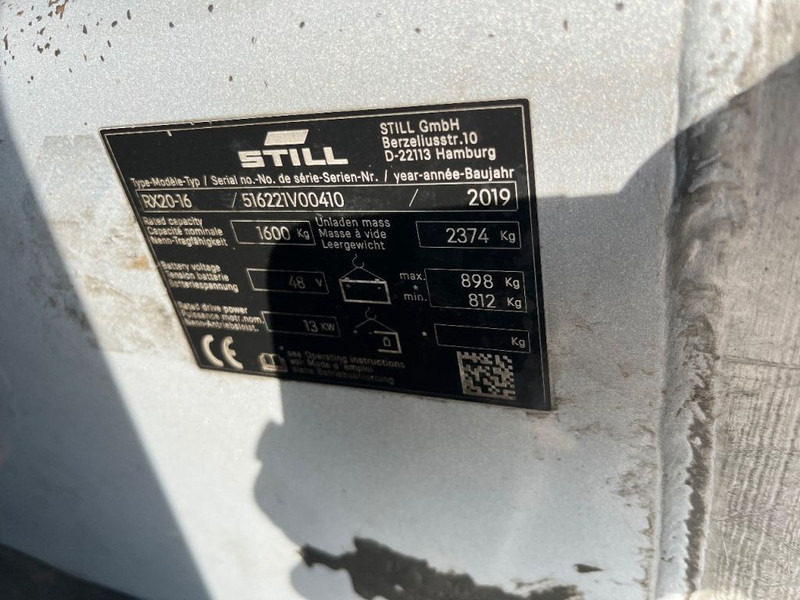 Elektroiekrāvējs Still RX20-16 RX20-16 triplo520 freelift sideshift 2019 NEW MODEL!: foto 17