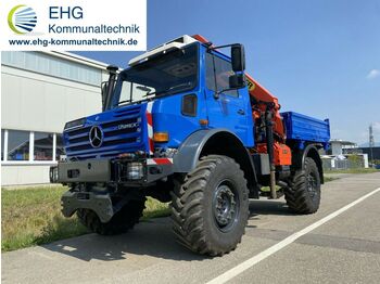 Komunālā/ Specializētā tehnika, Bortu kravas automašīna/ Platforma Unimog U 5000 437/45 Forst, miete möglich: foto 1