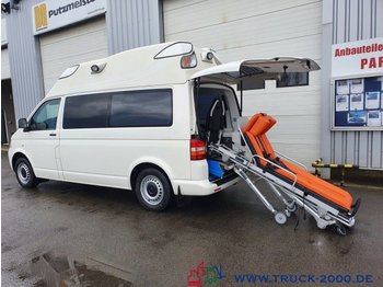 Ātrās palīdzības mašīna Volkswagen T5 Krankentransport inkl Trage Rollstuhl Scheckh: foto 1