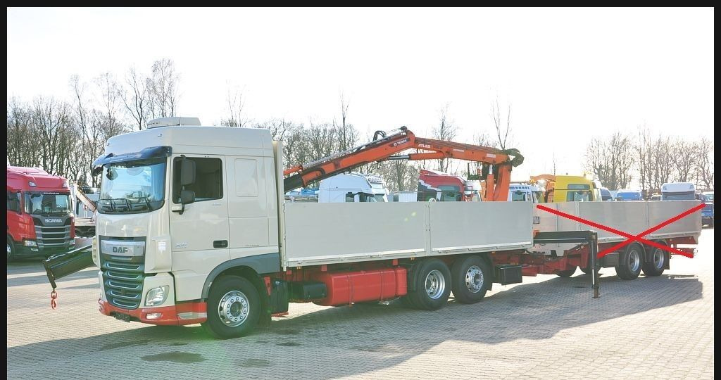 Bortu kravas automašīna/ Platforma, Kravas auto ar manipulatoru DAF XF 440: foto 11