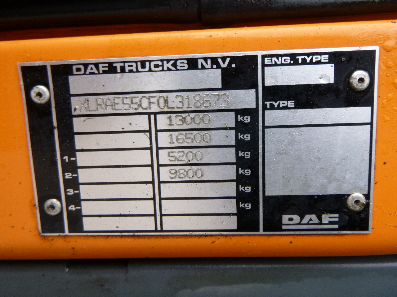 Autocisterna pārvadāšana gāzes D.A.F. LF 55.180 4x2 RHD ARGON gas truck 5.9 m3: foto 19