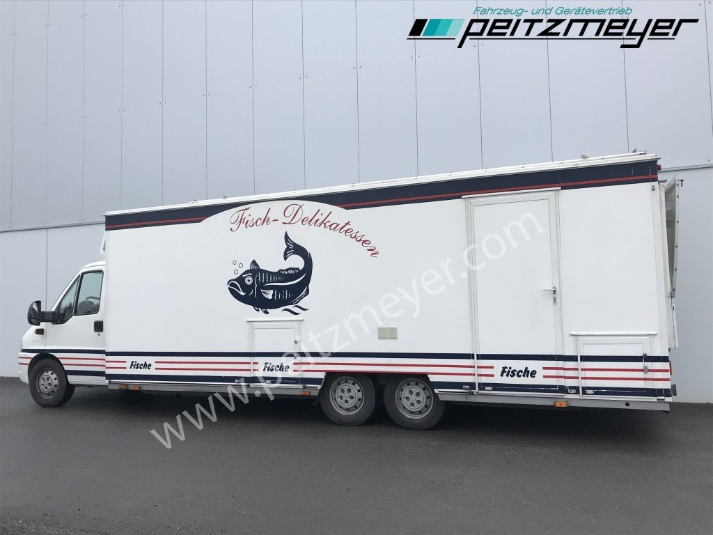 Tirdzniecības kravas automašīna IVECO FIAT (I) Ducato Verkaufswagen 6,5 m - Motor neu vor 21 TKM + Kühltheke, Fritteuse,: foto 7