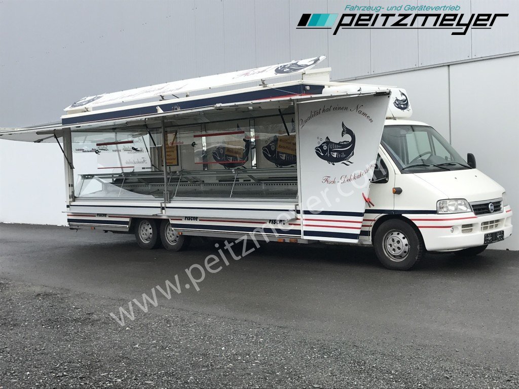 Tirdzniecības kravas automašīna IVECO FIAT (I) Ducato Verkaufswagen 6,5 m - Motor neu vor 21 TKM + Kühltheke, Fritteuse,: foto 2