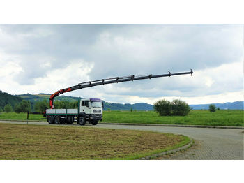 Bortu kravas automašīna/ Platforma MAN TGA 26.360 Pritsche 6,20m+Kran/FUNK*6x4!!!: foto 1
