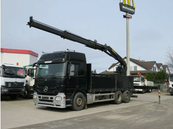 Bortu kravas automašīna/ Platforma, Kravas auto ar manipulatoru Mercedes-Benz Actros 2546 L 6x2  Pritsche Heckkran Lift/Lenk: foto 1