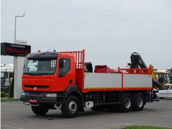 Bortu kravas automašīna/ Platforma, Kravas auto ar manipulatoru Renault KERAX 370: foto 1