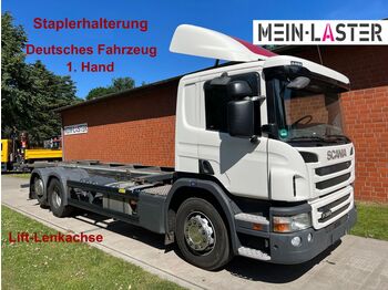 Konteineru vedējs/ Kravas automašīna ar noņemamā virsbūve Scania P 320 BDF  Lift-Lenkachse Staplerhalterung: foto 1
