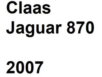 Labības kombains CLAAS Jaguar 870: foto 1