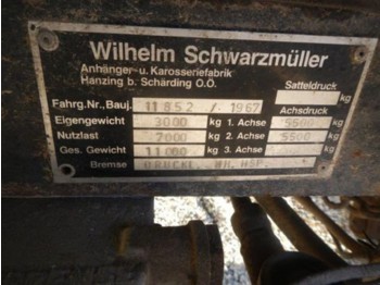 Schwarzmüller 2-Achsanhänger 2350x6000 Privatverkauf - Lauksaimniecības piekabe
