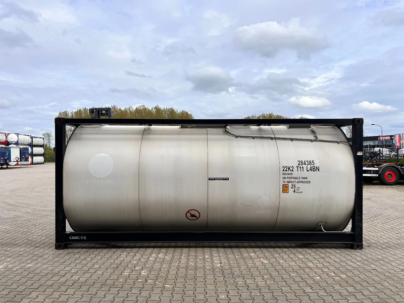 Jaunā Uzglabāšanas tvertne CIMC tankcontainers TOP: ONE WAY/NEW 20FT ISO tankcontainer, 25.000L/1-comp., L4BN, UN Portable, T11, steam heating, bottom discharge, more availabl: foto 18