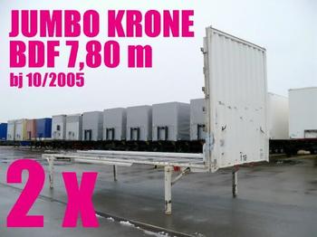 Krone WECHSELBRÜCKE PLATEAU JUMBO 7,80 2 x - Maināmā virsbūve/ Konteiner