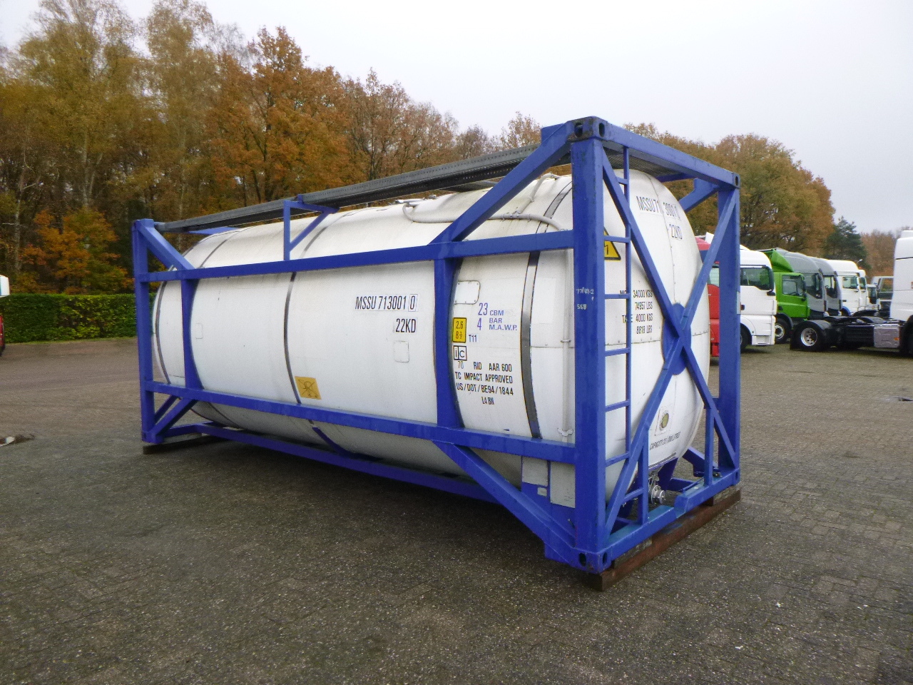 Tank konteiners, Puspiekabe M Engineering Chemical tank container inox 20 ft / 23 m3 / 1 comp: foto 2