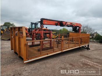  23' King Dropside Off Loader Body. Palfinger PK16000L Crane, Block Grab - platformas virsbūve