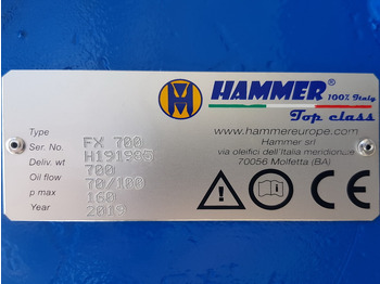 Hidrauliskais āmurs - Celtniecības tehnika HAMMER FX700: foto 5
