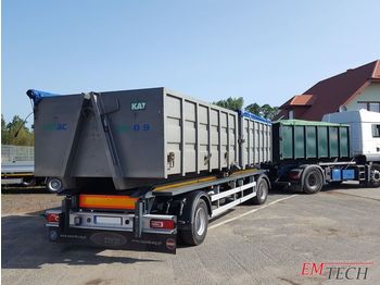 Jaunā Multilift/ Būvgružu konteinera piekabe EMTECH 2 osiowa pod kontener 2xKP7, KP10: foto 1