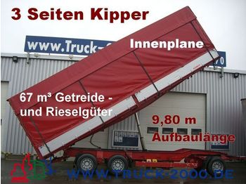 KEMPF 3-Seiten Getreidekipper 67m³   9.80m Aufbaulänge - Piekabe ar tentu
