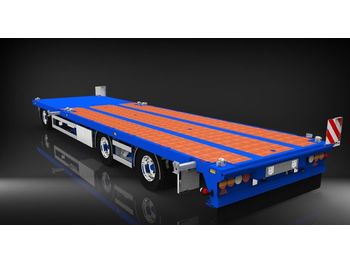 HRD 3 axle Achs light trailer drawbar ext tele  - Piekabe zema profila platforma