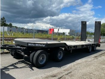Piekabe zema profila platforma Müller-Mitteltal Müller-Mitteltal T40 Tieflader Hydraulikrampe