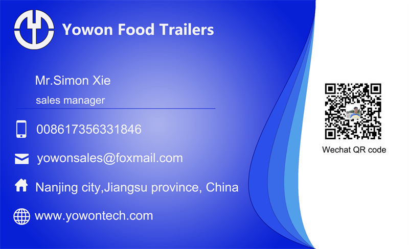 Jaunā Tirdzniecības piekabe pārvadāšana ēdiena YOWON mobile fast food vending trailer factory price catering truck: foto 8