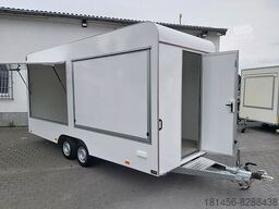 Jaunā Tirdzniecības piekabe trailershop Retro 2 Verkaufsklappen 230Volt Innenlicht 520cm: foto 7