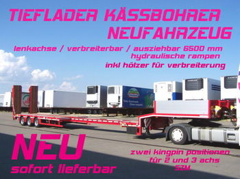 Kässbohrer LB3E / verbreiterbar /lenkachse / 6,5 m AZB NEU - Bortu puspiekabe/ Platforma