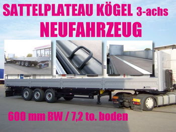 Kögel SN 24 / PLATEAU / plattform / baustoffe / STAHL - Bortu puspiekabe/ Platforma