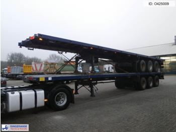 Traylona 3-axle platform trailer 59000KG / Extendable 21.5M - Bortu puspiekabe/ Platforma