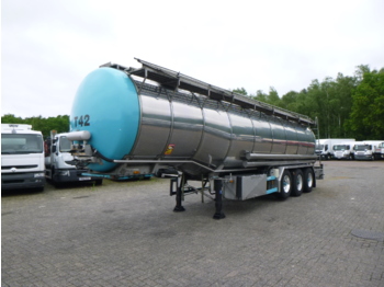 Puspiekabe cisterna pārvadāšana ēdiena Burg Food tank inox 32.5 m3 / 3 comp + pump: foto 1