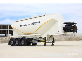 Jaunā Puspiekabe cisterna pārvadāšana cements EMIRSAN 2022 W Type Cement Tanker Trailer from Factory: foto 1