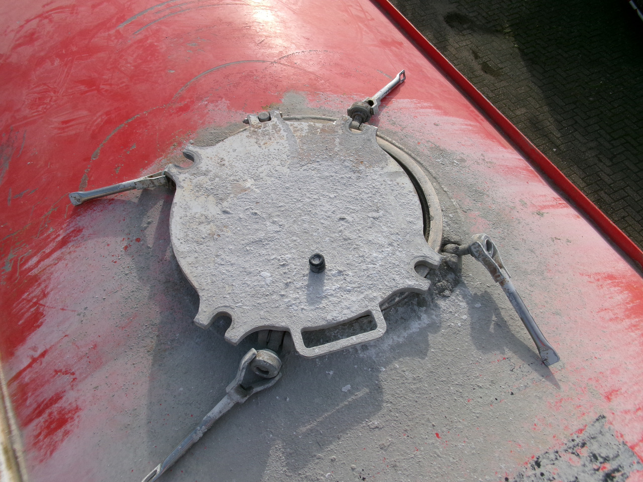Puspiekabe cisterna pārvadāšana milti Feldbinder Powder tank alu 36 m3 / 1 comp: foto 21