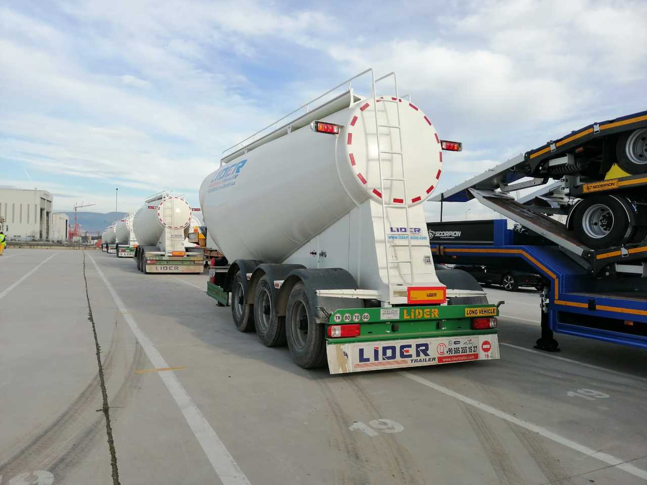 Jaunā Puspiekabe cisterna pārvadāšana cements LIDER 2023 MODEL NEW CEMENT TANKER: foto 19
