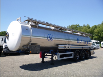 Puspiekabe cisterna pārvadāšana ķimikāliju Magyar Chemical tank inox 30 m3 / 1 comp + pump: foto 1