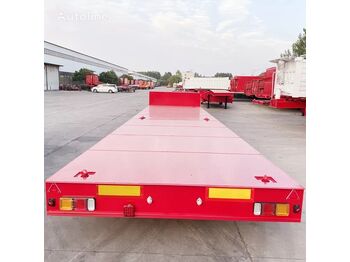 Jaunā Puspiekabe zema profila platforma New 13 meter 3 axles flat lowbed gooseneck semi trailer: foto 4