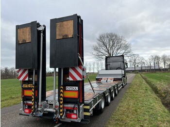 Puspiekabe zema profila platforma OZGUL LW4 lowloader semidieplader hydraulisch 2x lift as,  NL kenteken 2021: foto 1