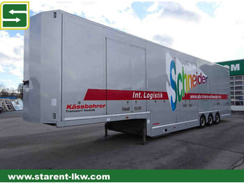Puspiekabe autovedējs Kässbohrer Ecotrans CVT Fahrzeugtransporter geschlossen