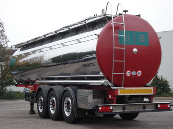 Berger Food - milk tank, 32.000 l., 4 comp., Light weight: 5.660 kg. - Puspiekabe cisterna