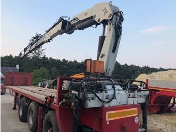 Puspiekabe platforma NOOTEBOOM Kennis + PM Kraan 32 ton