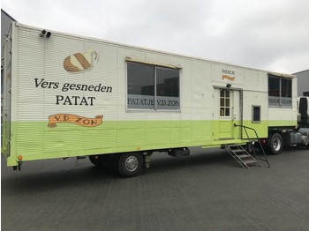 Netam-Fruehauf Foodtruck / Mobiel Cafetaria -Lunchroom / Food Truck (B/E rijbewijs) inclusief DAF trekker - Puspiekabe slēgtā virsbūve
