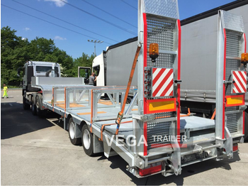 Puspiekabe zema profila platforma 2 Axle Lowloader