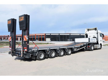 DONAT 4 axle Lowbed Semitrailer with lifting platform - Puspiekabe zema profila platforma