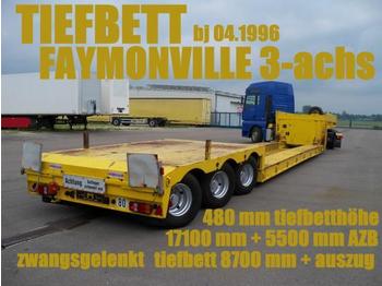 Faymonville FAYMONVILLE TIEFBETTSATTEL 8700 mm + 5500 zwangs - Puspiekabe zema profila platforma