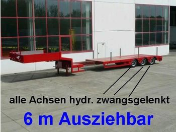 Möslein 3 Achs Tieflader, ausziehbar 6 m, alle ach - Puspiekabe zema profila platforma