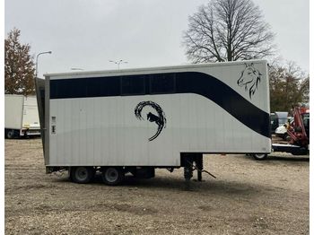 Puspiekabe dzīvnieku pārvadāšanai minisattel trailer für Pferdetransport: foto 1