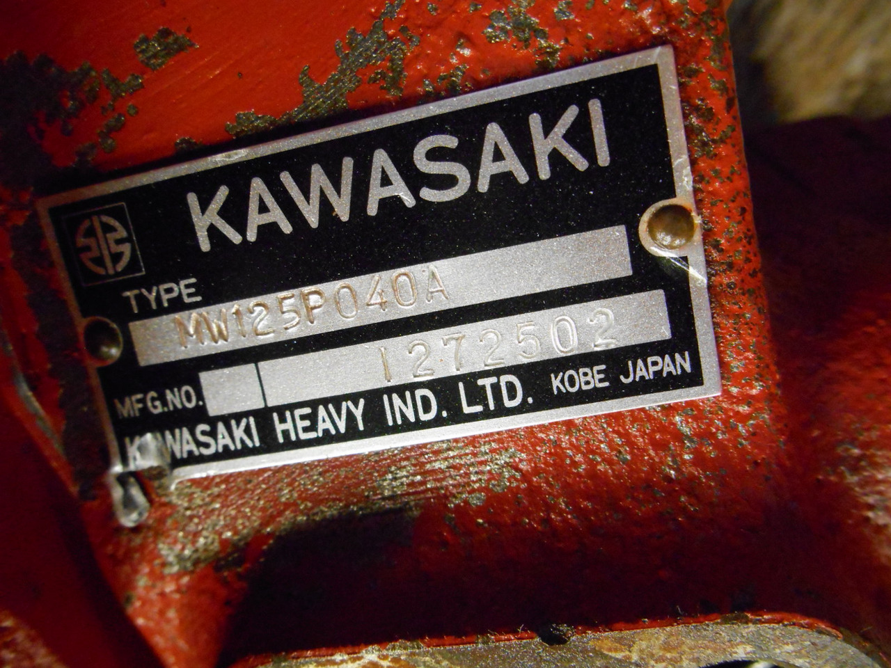 Hidrauliskais vārsts - Celtniecības tehnika Kawasaki MW125P040A -: foto 4