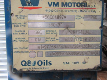 Dzinējs un rezerves daļas - Kravas automašīna SCHMIDT SWINGO EURO 4 ENGINE BLOCK TYPE VM R754: foto 4