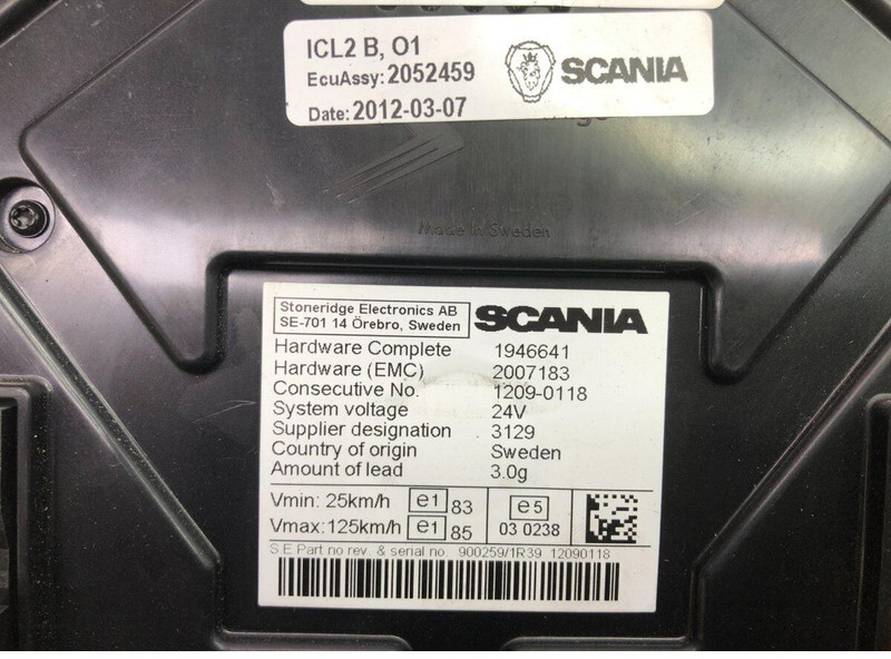 Mērinstrumentu panelis Scania K-Series (01.12-): foto 5